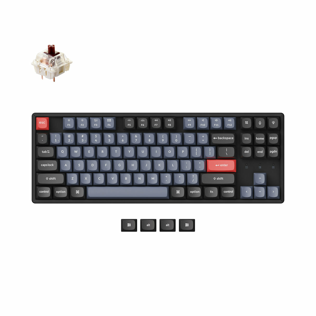 Keychron USA K8 Pro Bluetooth QMK/VIA RGB Assembled Tactile Aluminium Mac/PC Custom Keyboard