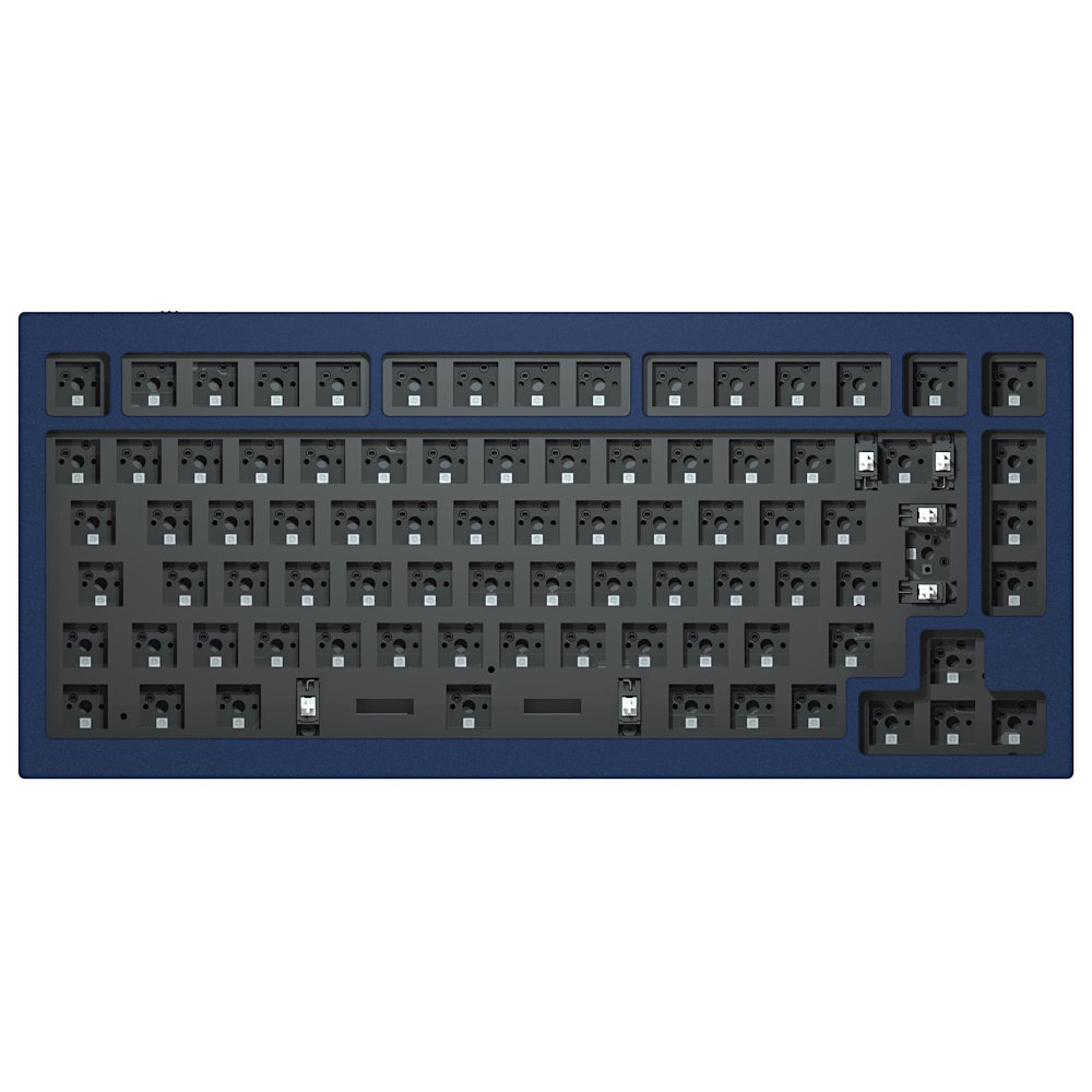 Keychron ISO Q1 V2 QMK RGB Barebone Aluminium Mac/PC Navy Blue Custom Keyboard