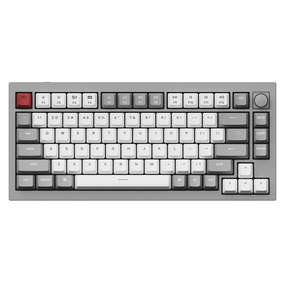 Keychron USA Q1 V2 QMK RGB Quick Linear Aluminium Mac/PC Space Grey Custom Keyboard with Knob