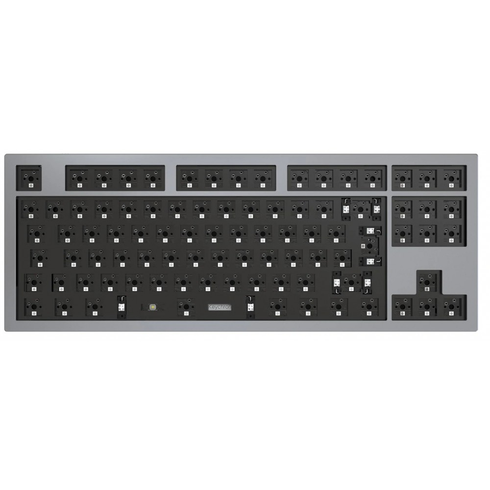 Keychron ISO Q3 QMK RGB Barebone Aluminium Mac/PC Silver Grey Custom Keyboard