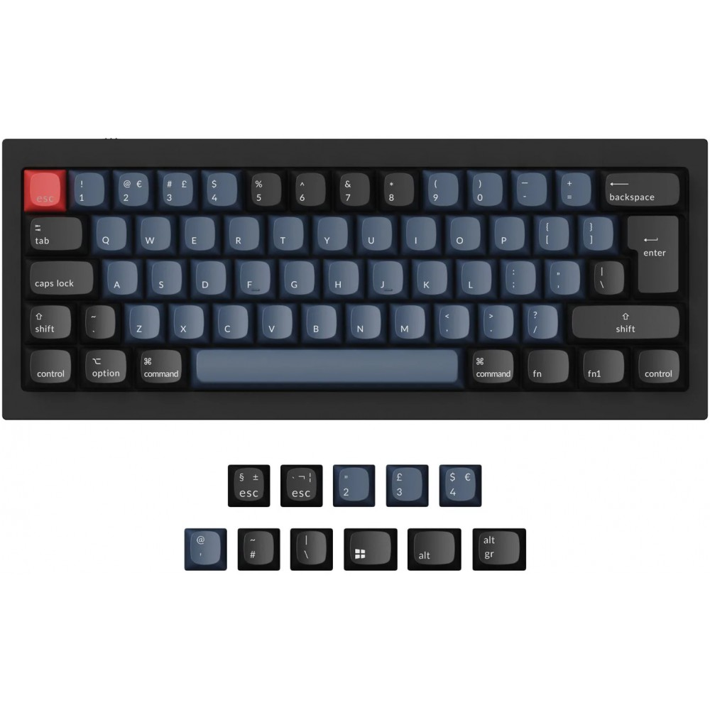 Keychron UK Q4 60% QMK/VIA RGB Tactile Aluminium Mac/PC Carbon Black Custom Keyboard