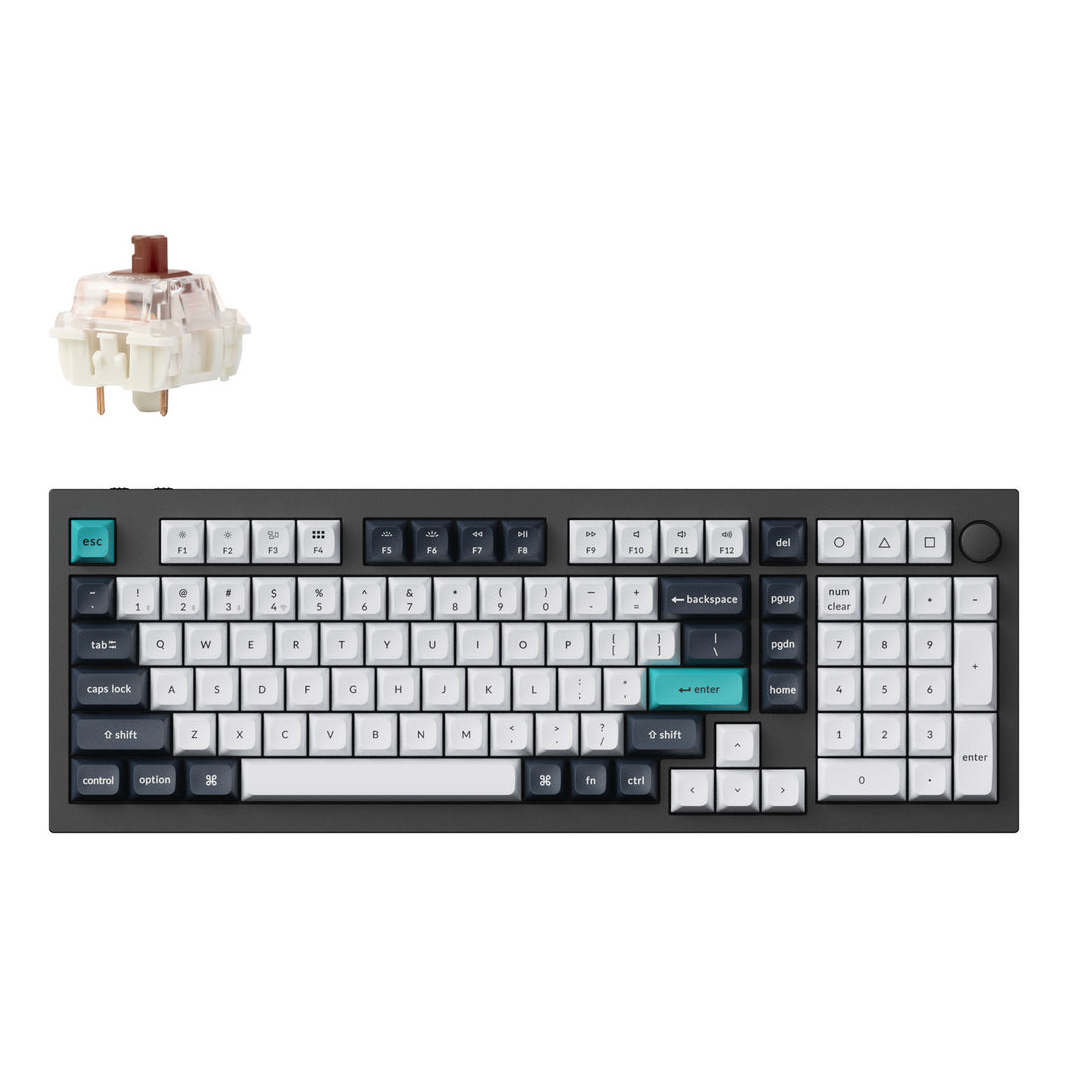 Keychron Q5 Max keyboard Universal USB + RF Wireless + Bluetooth QWERTY UK English Black, White