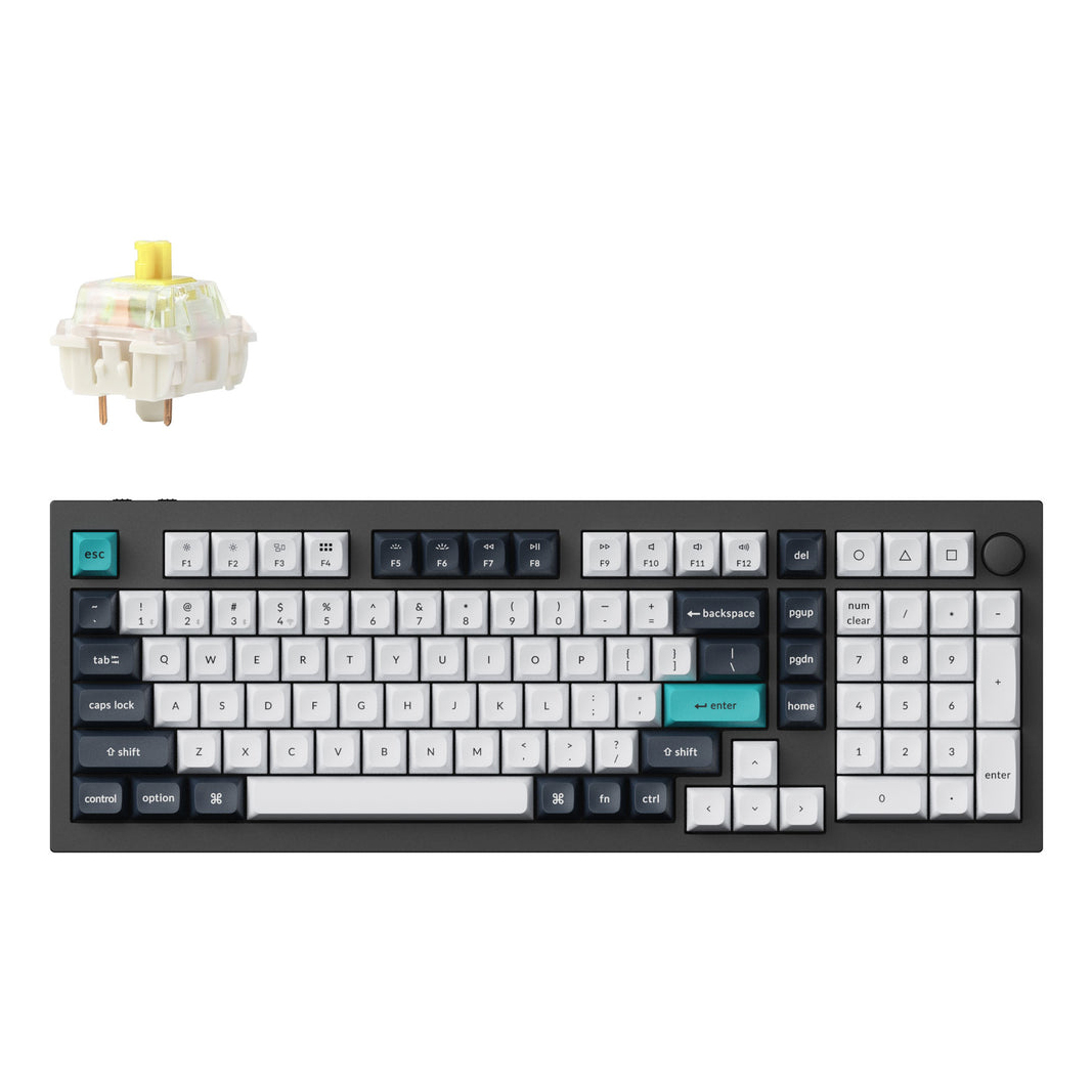 Keychron Q5 Max keyboard Universal USB + RF Wireless + Bluetooth QWERTY UK English Black, White