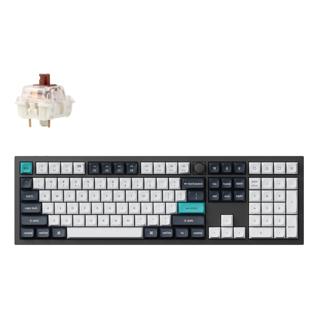 Keychron Q6 Max keyboard Universal USB + RF Wireless + Bluetooth QWERTY UK English Black, White
