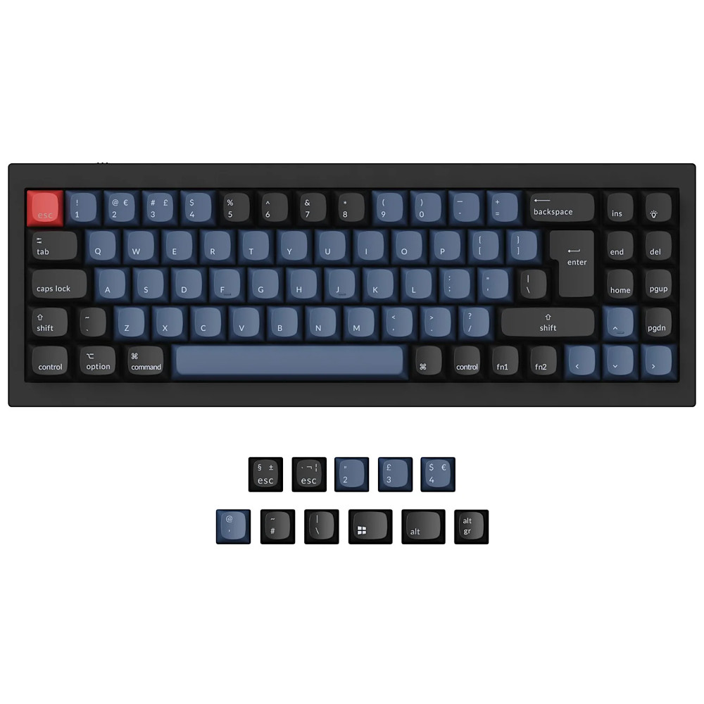 Keychron UK Q7 QMK RGB Tactile Aluminium Mac/PC Carbon Black Custom 70% Keyboard
