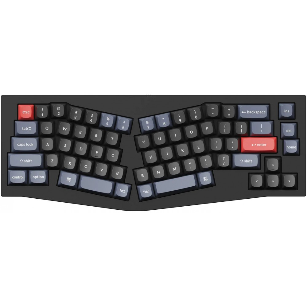 Keychron USA Q8 65% Ergo QMK RGB Aluminium Mac/PC Carbon Black Linear Custom Keyboard