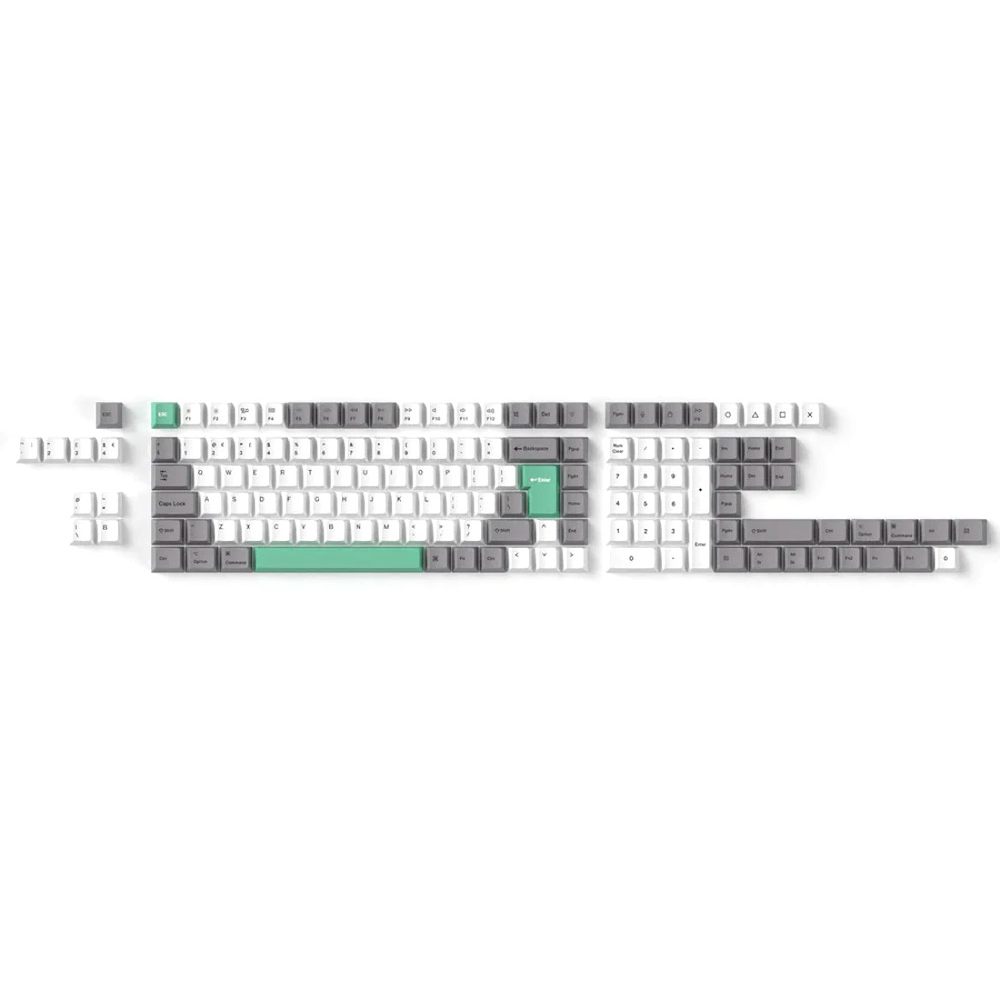 Keychron UK Gray White Mint PBT Full Keycap Set