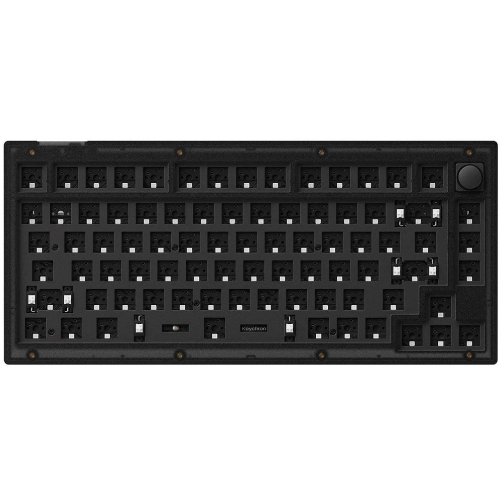 Keychron ANSI V1 QMK RGB Barebone Mac/PC Frosted Black Custom Keyboard with Knob