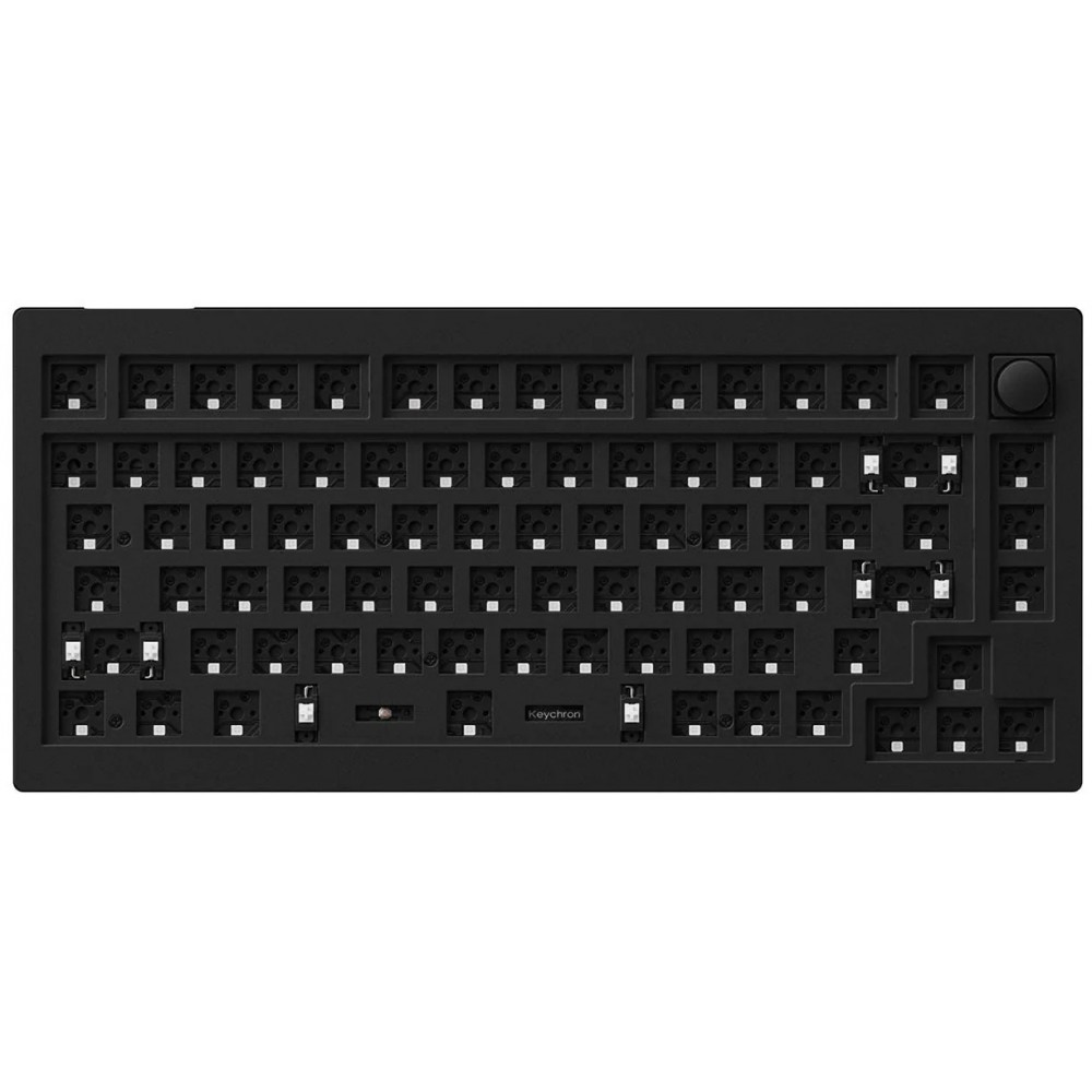 Keychron ANSI V1 QMK RGB Barebone Mac/PC Carbon Black Custom Keyboard with Knob