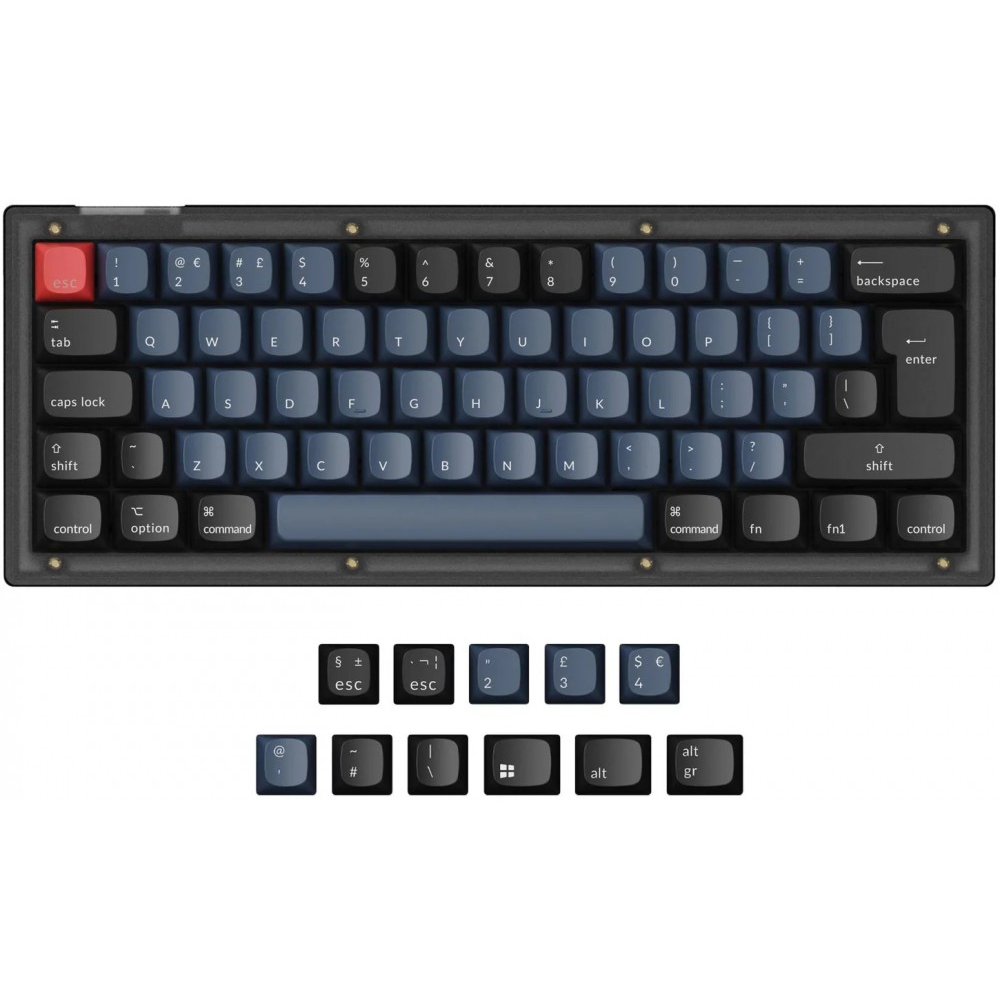 Keychron UK V4 60% QMK/VIA RGB Linear Mac/PC Frosted Black Custom Keyboard