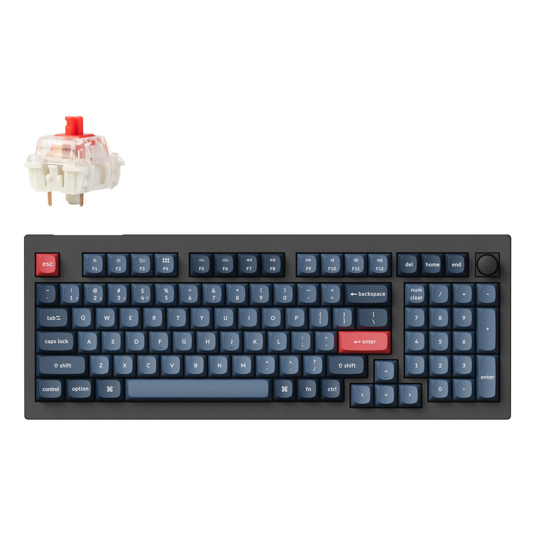Keychron V5 Max keyboard Universal USB + RF Wireless + Bluetooth QWERTY UK English Black, Grey