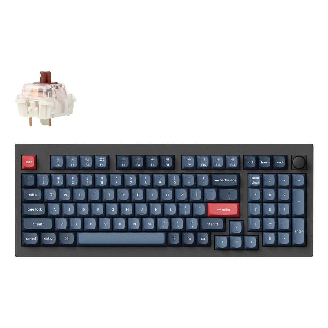 Keychron V5 Max keyboard Universal USB + RF Wireless + Bluetooth QWERTY UK English Black, Grey
