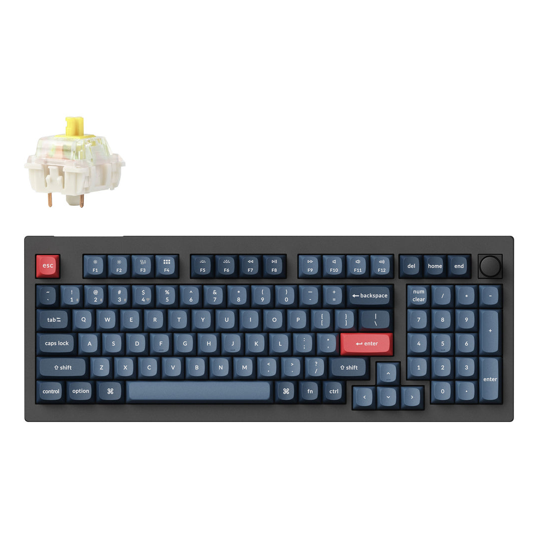 Keychron V5 Max keyboard Universal USB + RF Wireless + Bluetooth QWERTY UK English Black, Grey