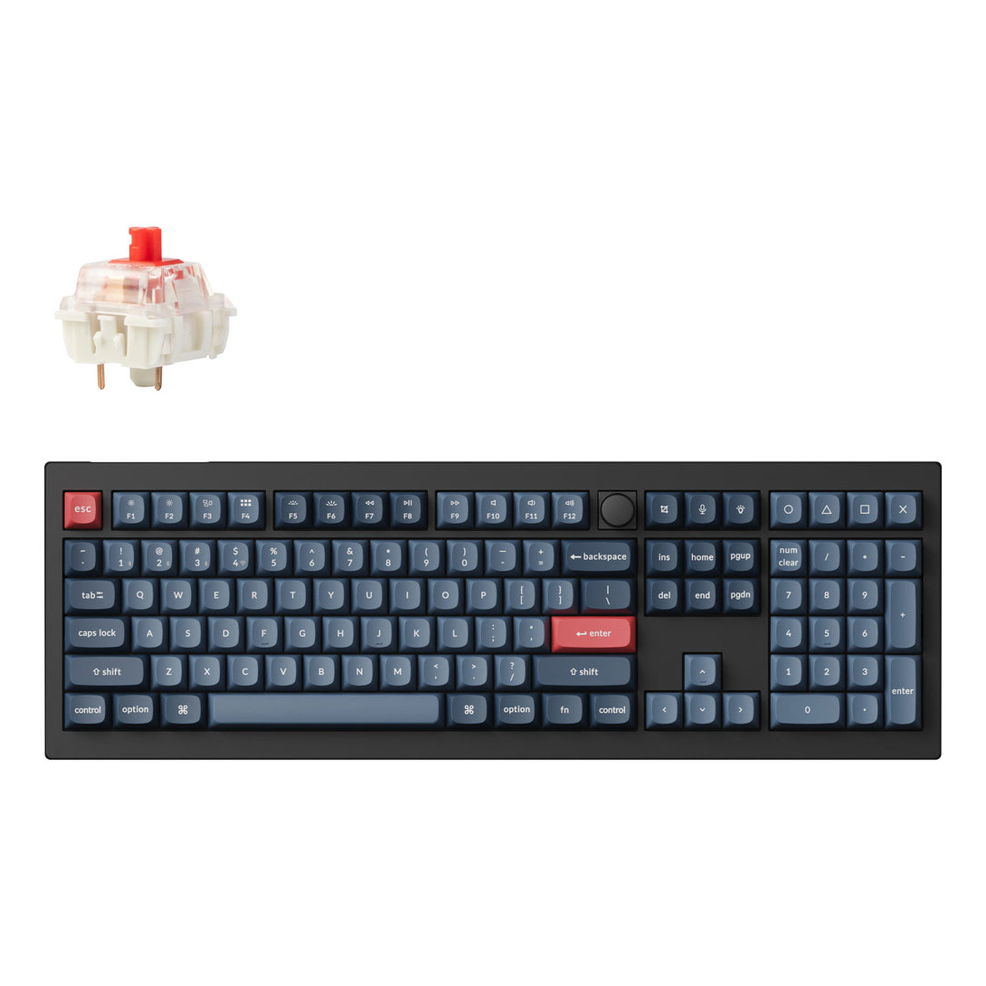 Keychron UK V6 Max QMK RGB BT 2.4G Linear Mac/PC Custom Keyboard with Knob