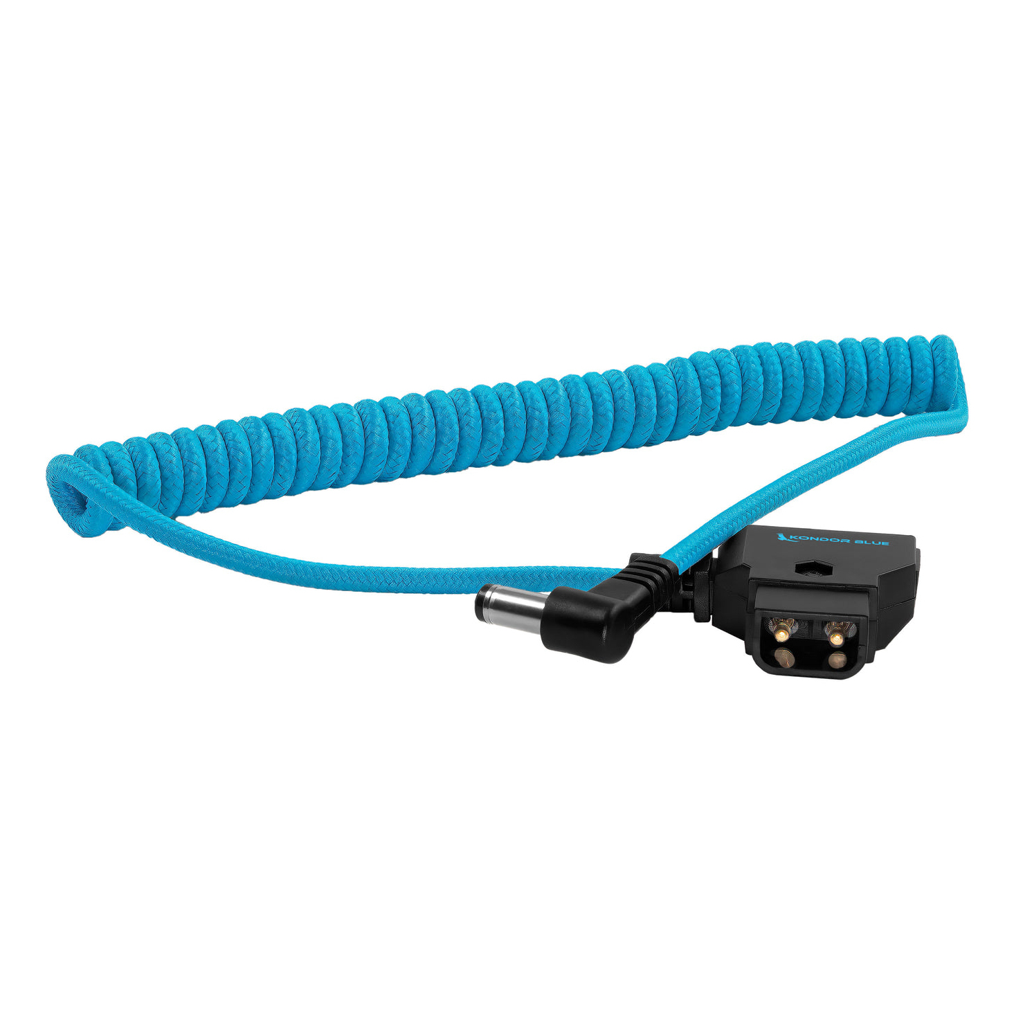 Kondor Blue D-Tap to DC Right Angle Coiled Cable - Canon C70