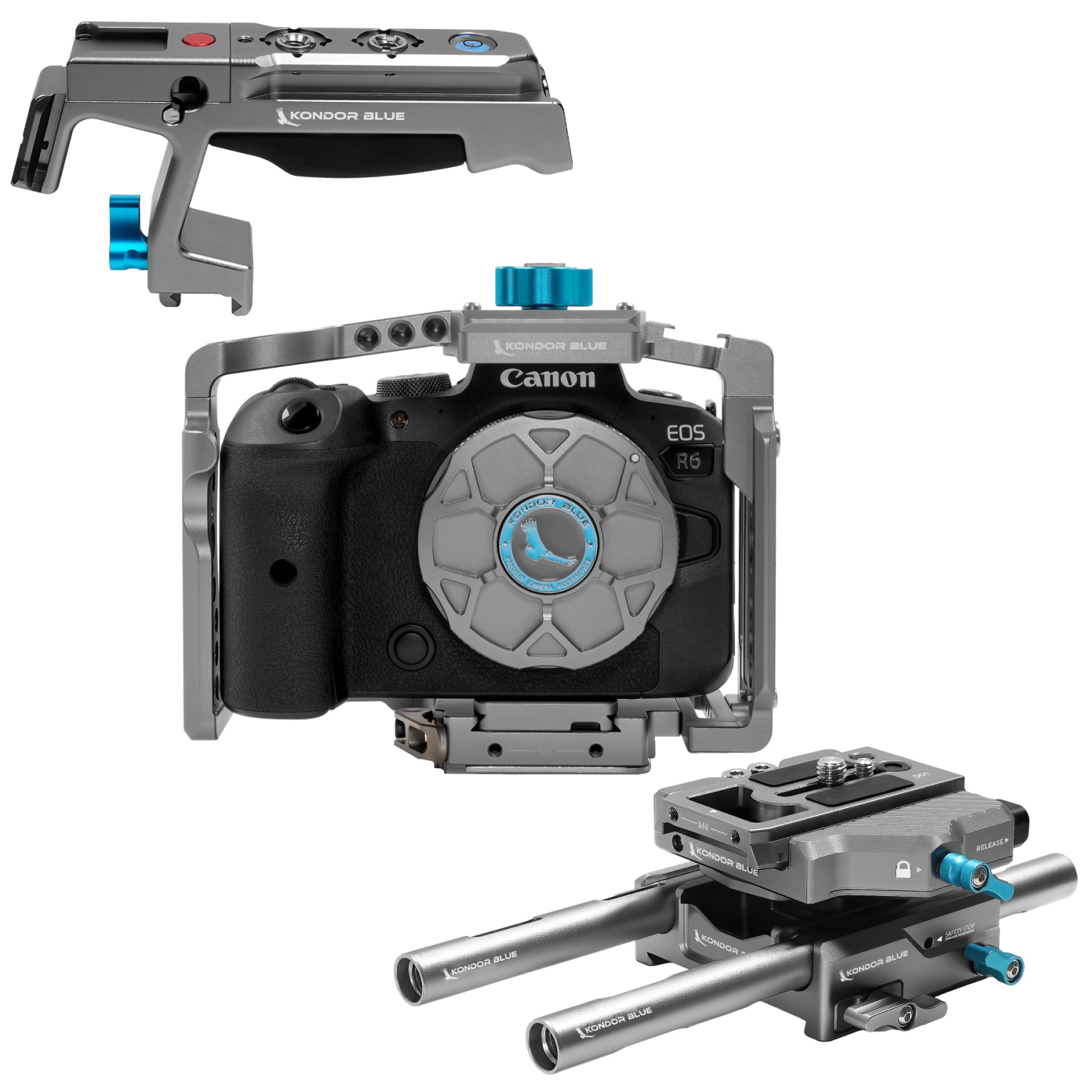 Kondor Blue Canon R5 Arca Base Rig MKII Grey