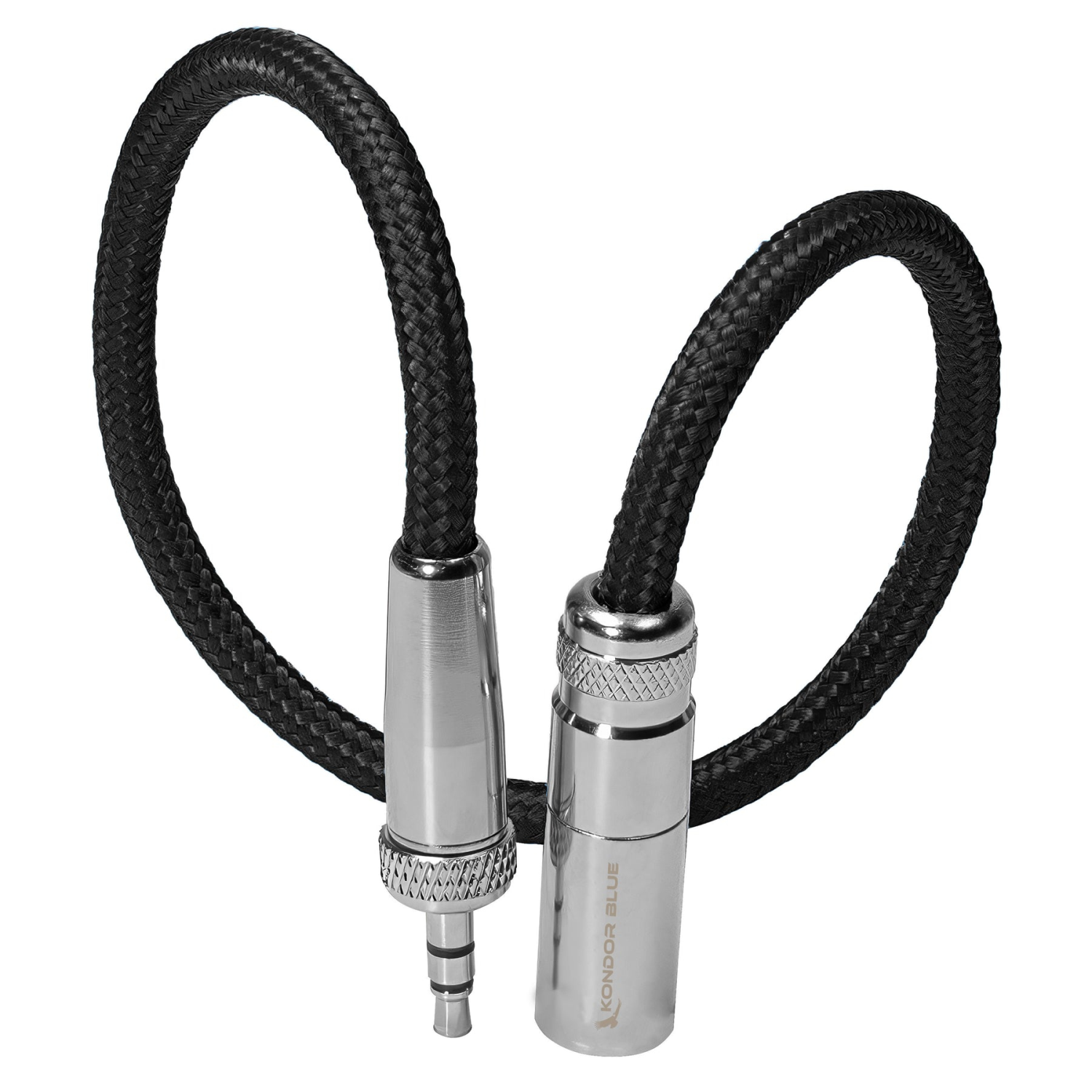 Kondor Blue 12" Mini XLR to 3.5MM TRS Locking Screw Plug