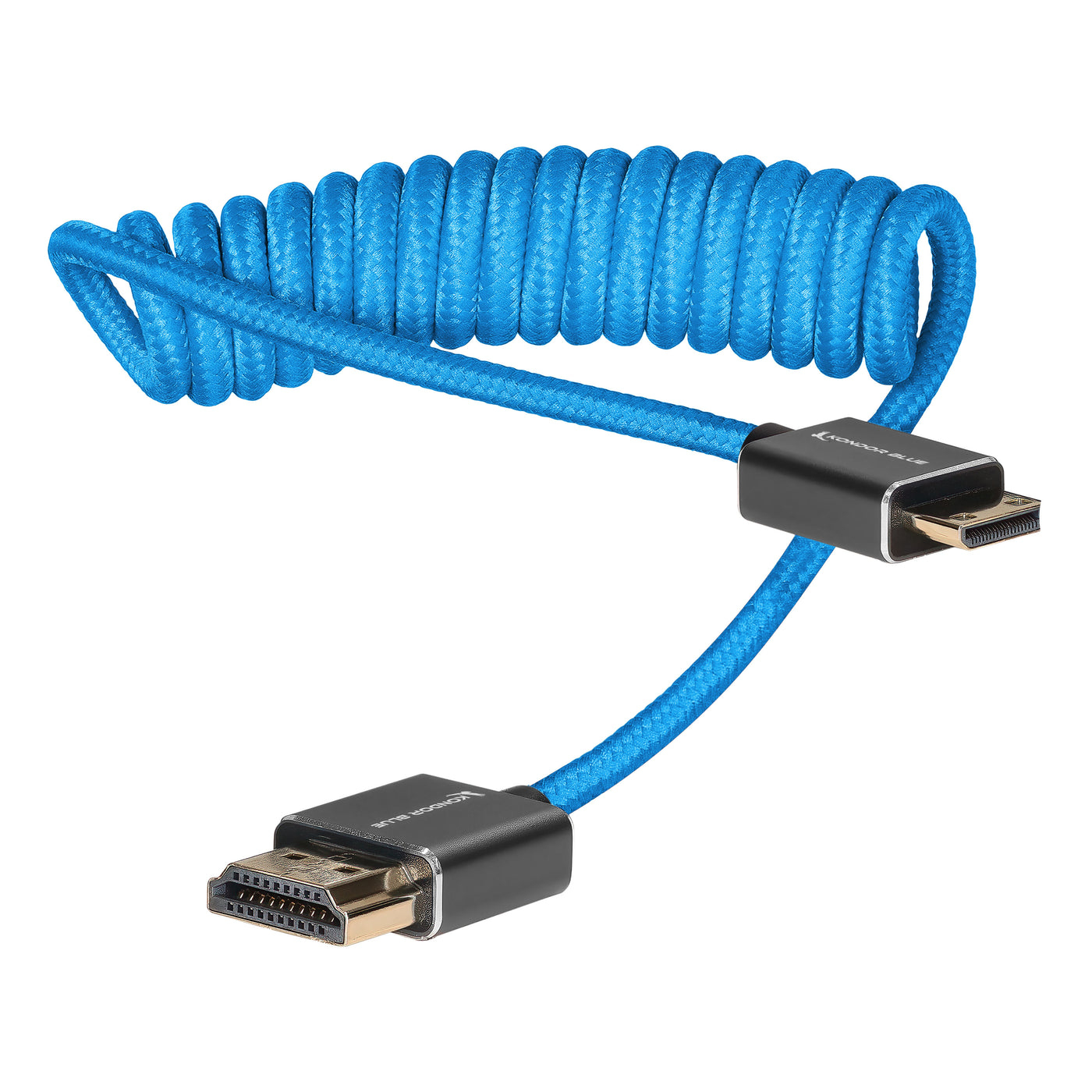 Kondor Blue Mini HDMI to Full HDMI Cable 12"-24" Bra