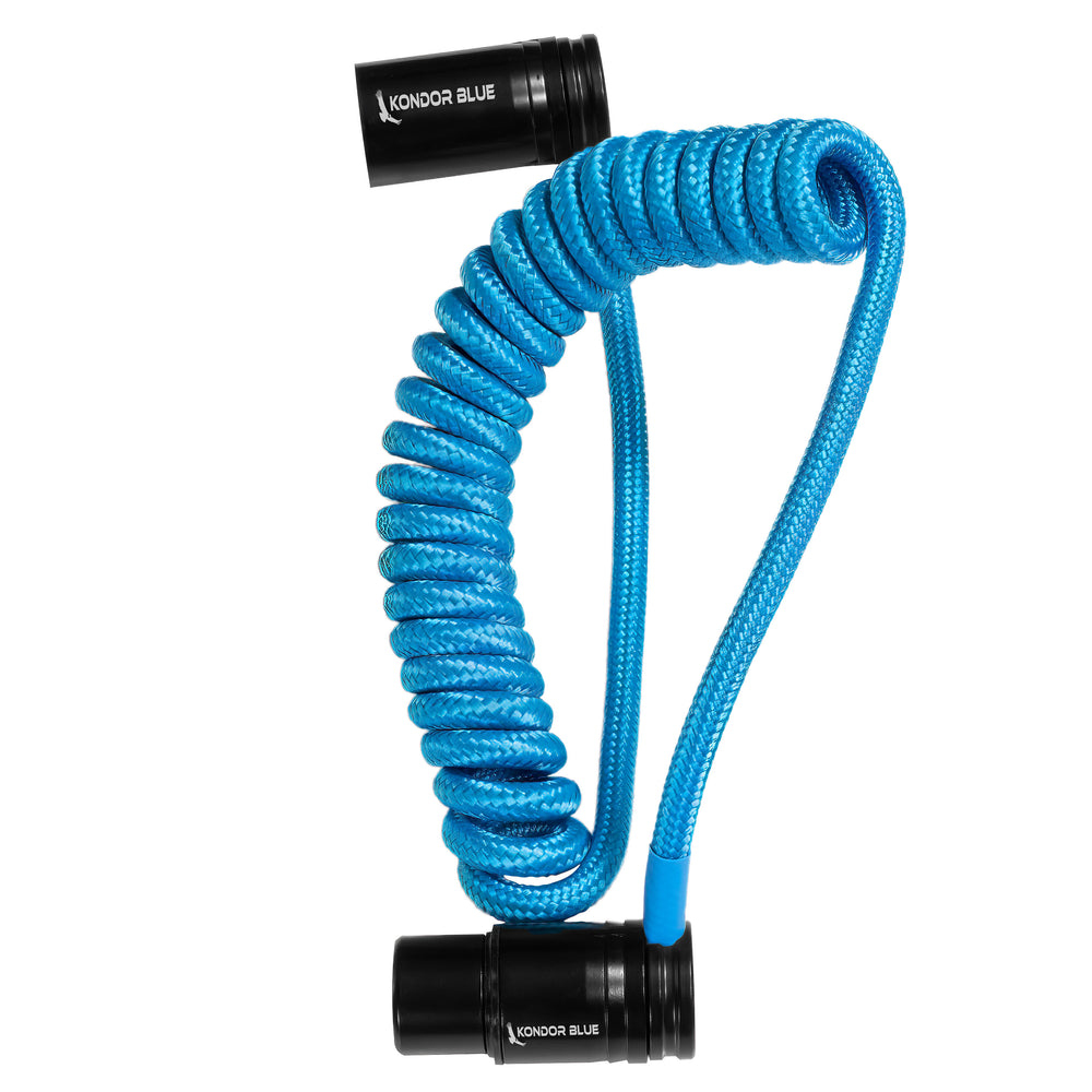 Kondor Blue 12-24" Coiled Low Profile Right XLR Cable