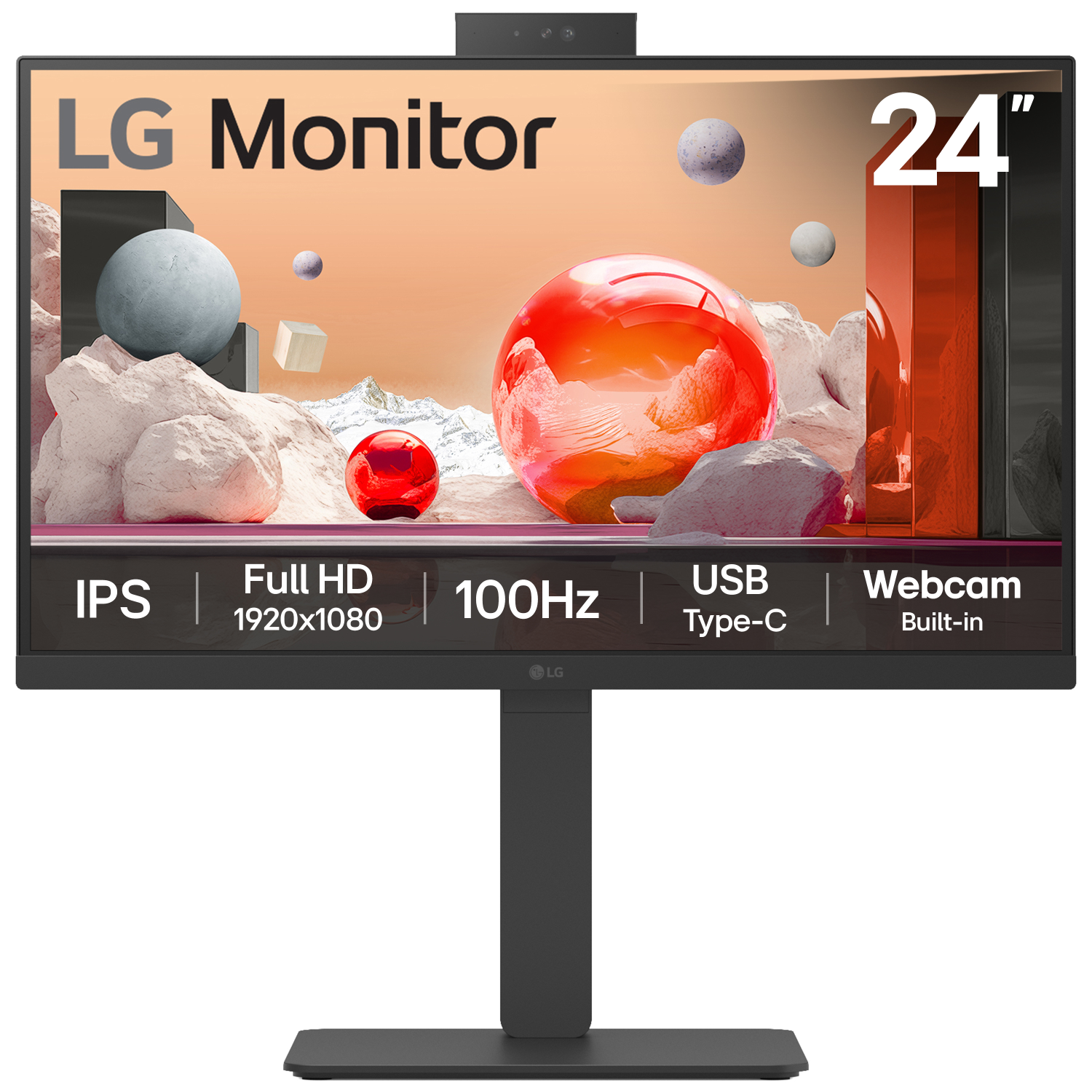 LG 24BA850-B Computer Monitors - 23.8 Inches - Black