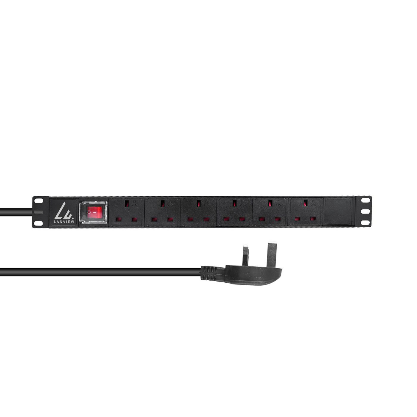 Lanview LVR-3MUK-SW-UK6 Power Distribution Units (PDUs) - Black