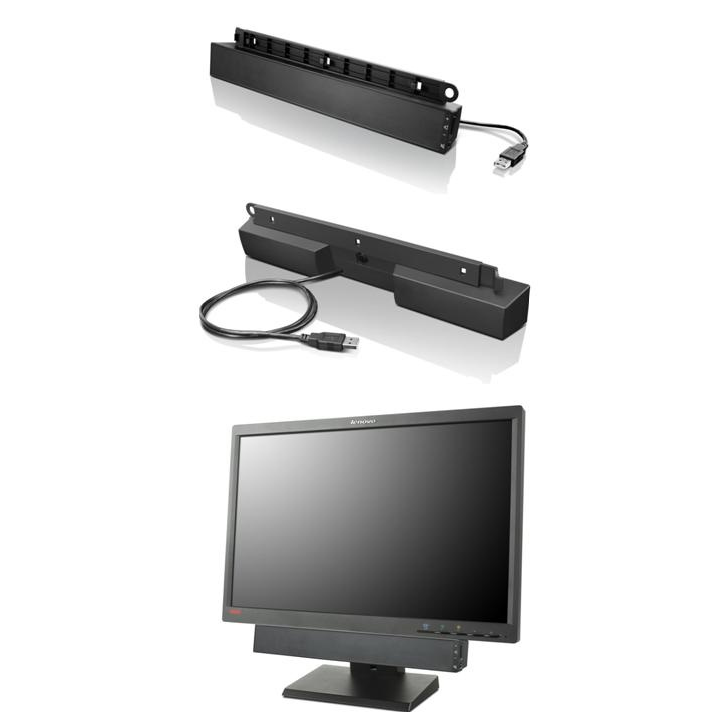 Lenovo USB Soundbar Black 2.0 channels 2.5 W
