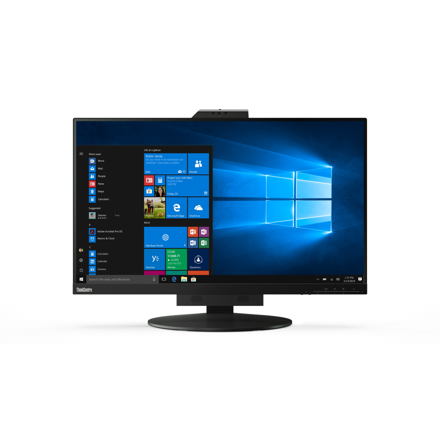 Lenovo ThinkCentre Tiny-In-One 27 LED display 68.6 cm (27") 2560 x 1440 pixels Quad HD Black
