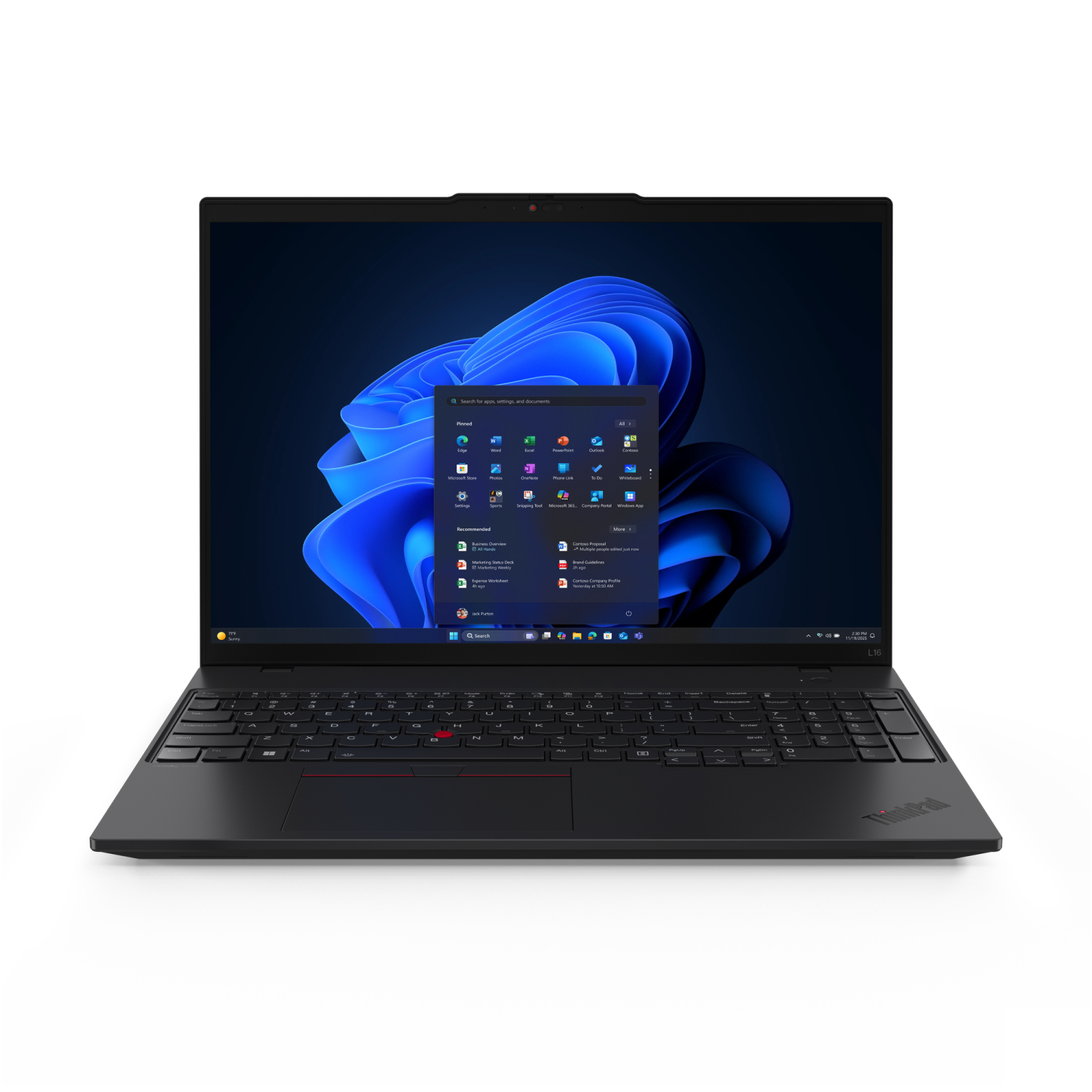 Lenovo 20GHz Laptops - 16 Inches - 16GB - Black