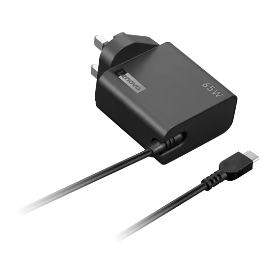 Lenovo 65W USB-C Wall Adapter UK power adapter/inverter Indoor Black