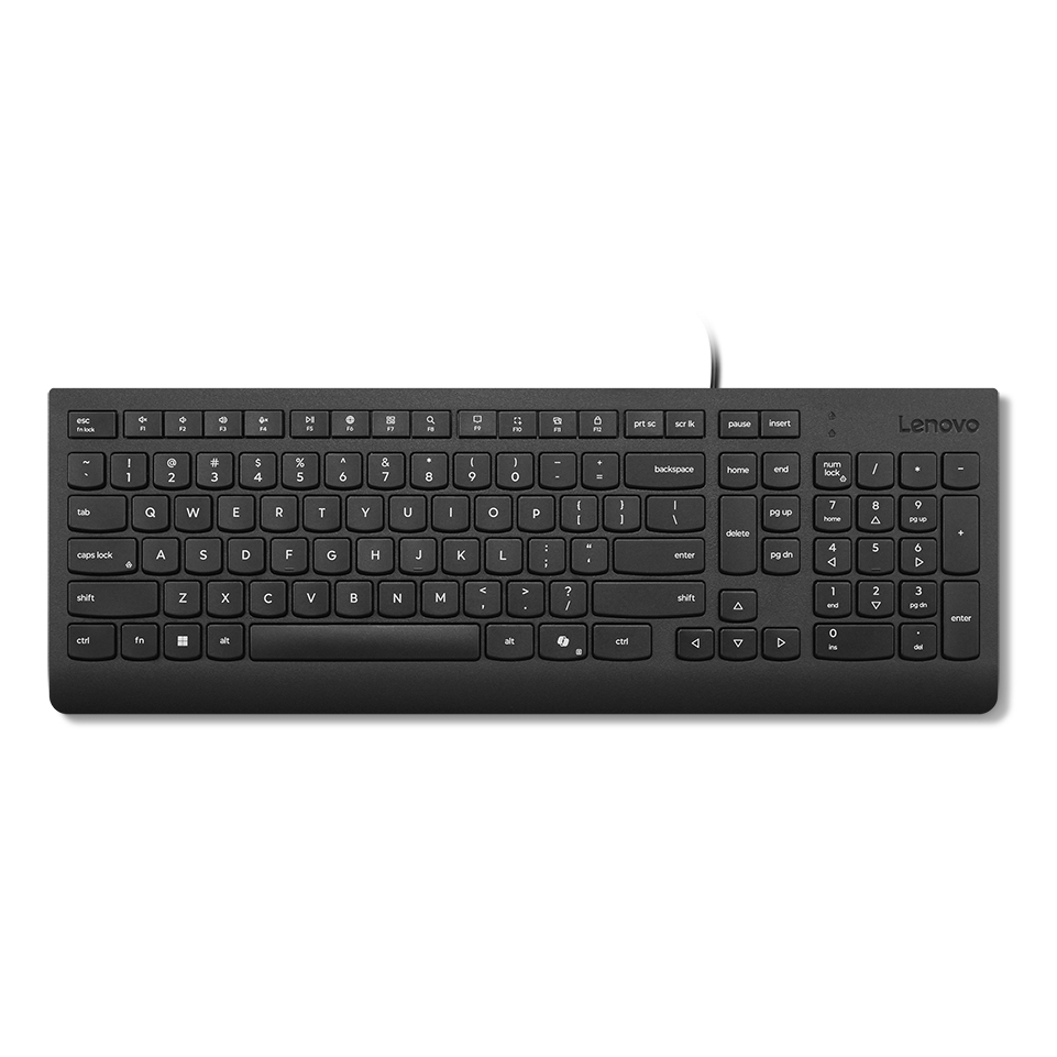 Lenovo Essential Wired Keyboard (Black) - UK English 166
