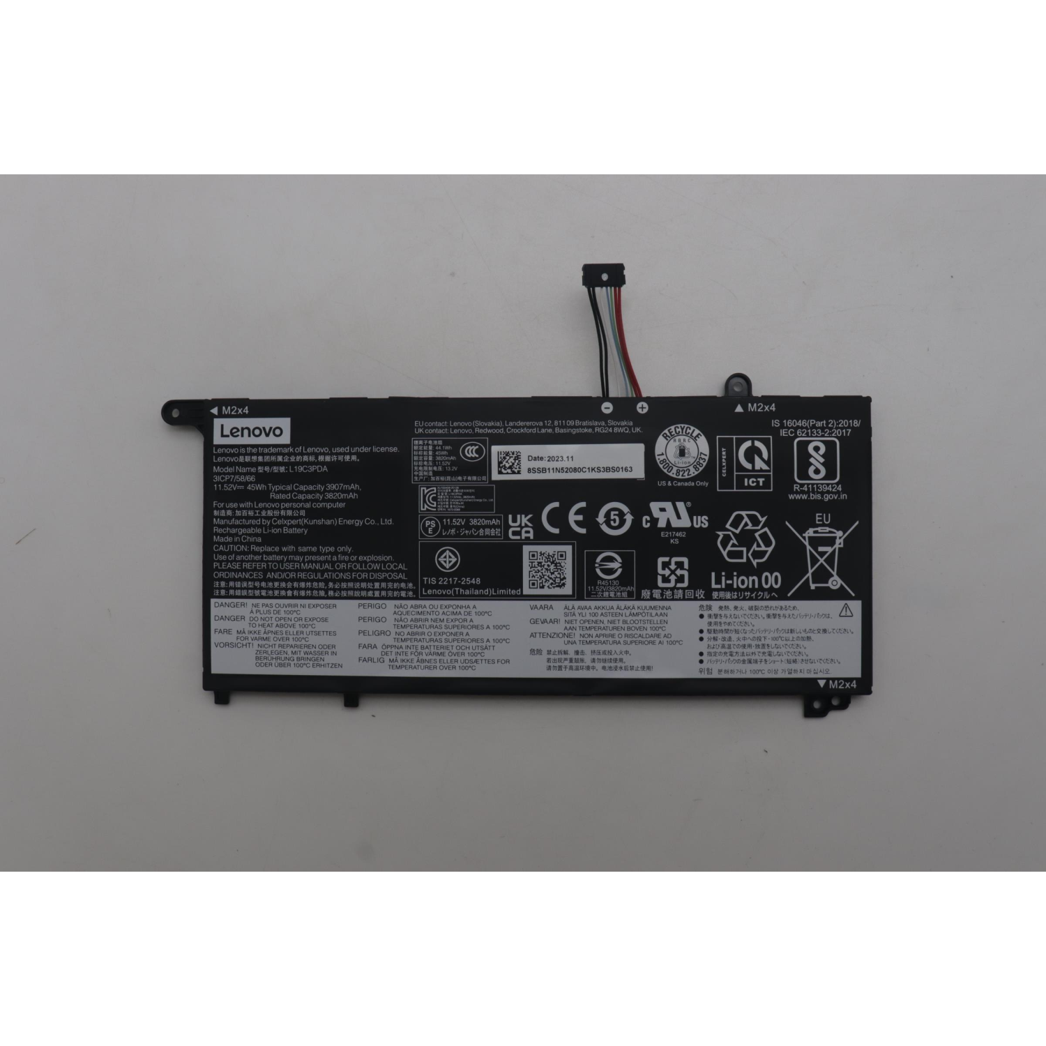 Lenovo 3cell Laptop Spare Parts - Black