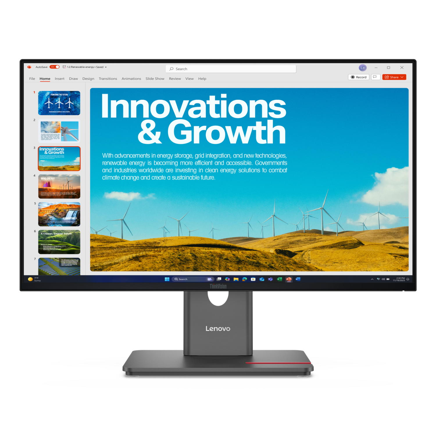 Lenovo P24QD-40 Computer Monitors - 23.8 Inches - Black