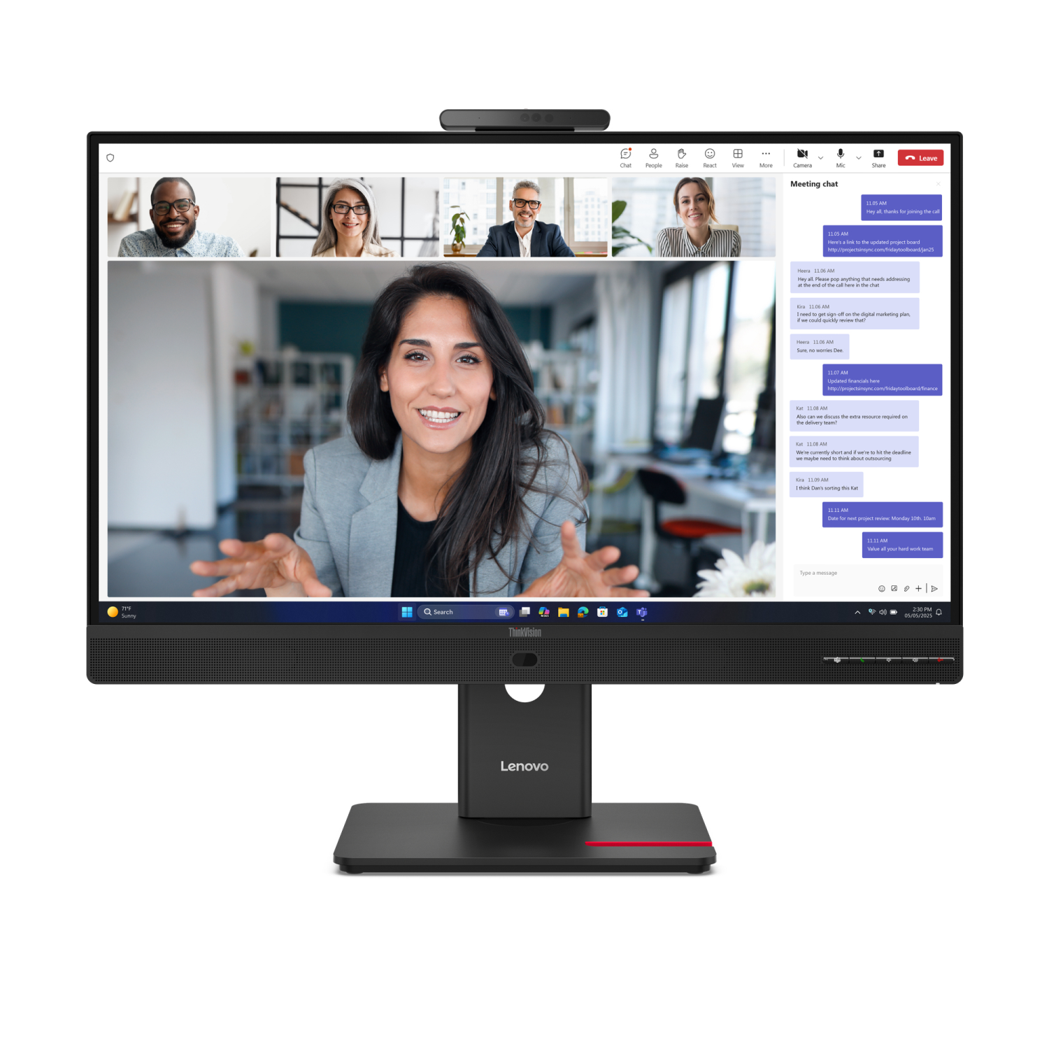 Lenovo T24-4v Computer Monitors - 23.8 Inches - Black