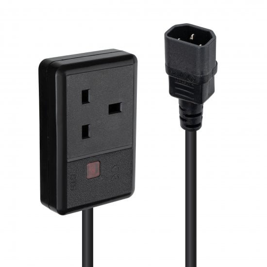 Lindy 5m C14 Plug to UK 3-Pin Socket Power Cable