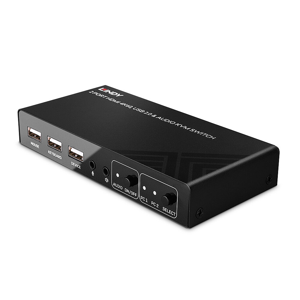 Lindy 4K60 KVM Switches - Black