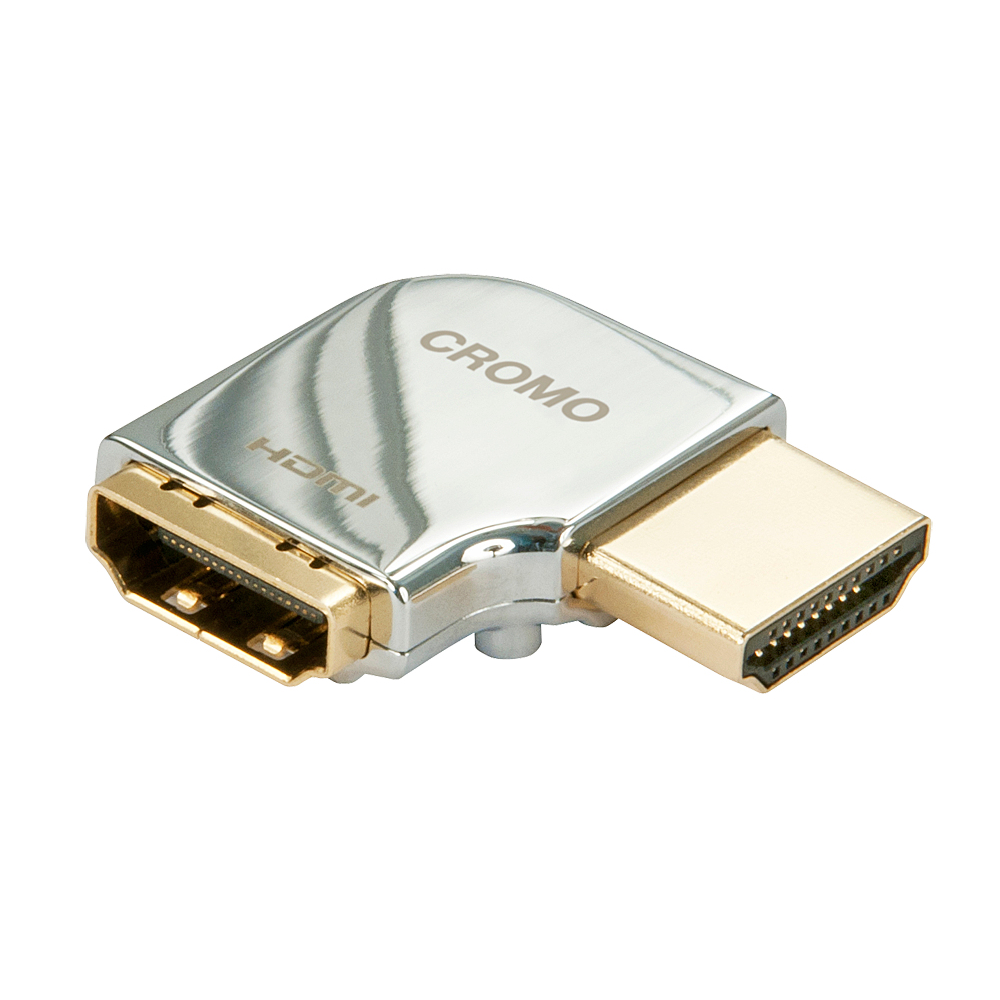 Lindy CROMO HDMI Male to HDMI Female 90 Degree Right Angle Adapter - Right