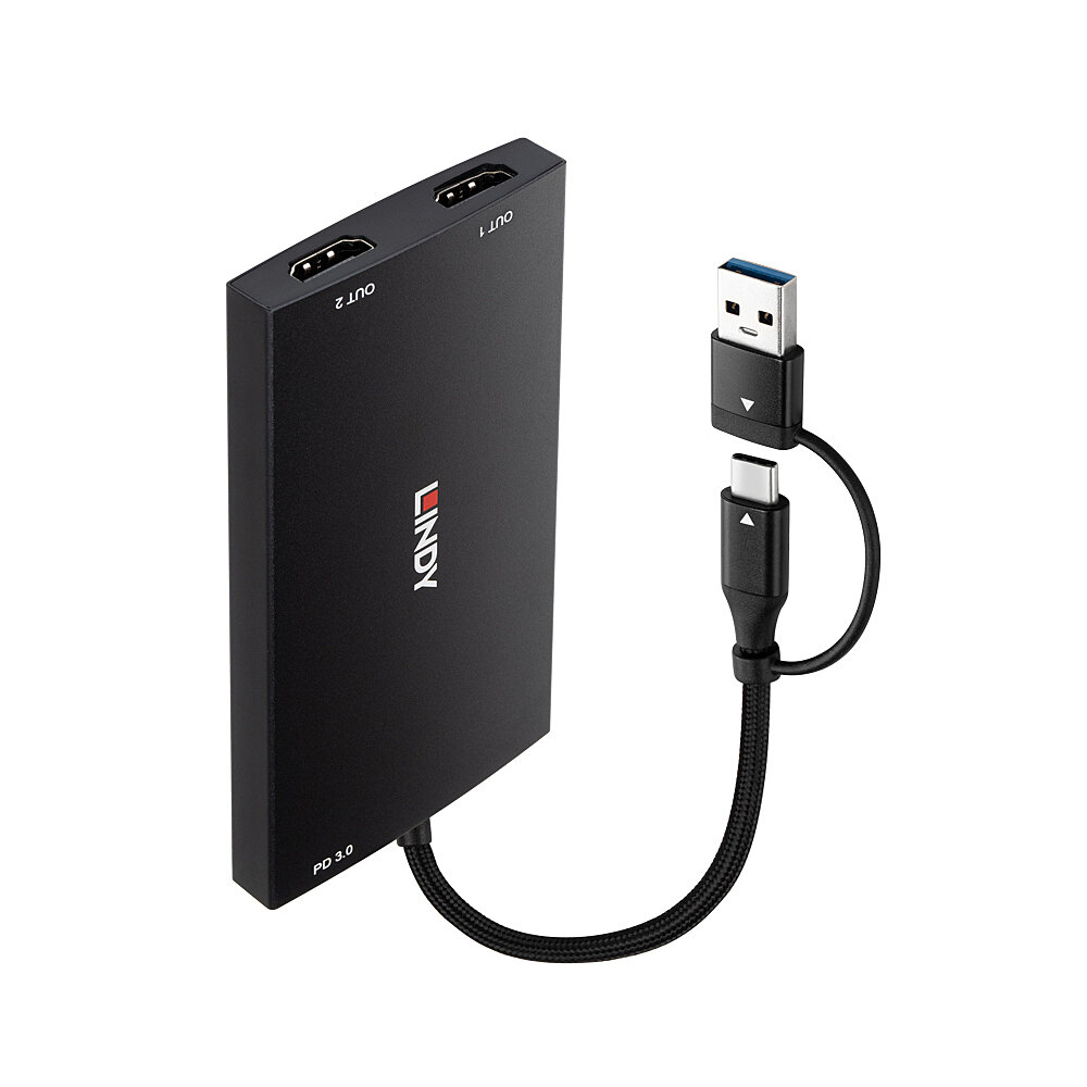 Lindy 4K60 Video Cable Adapters - Black