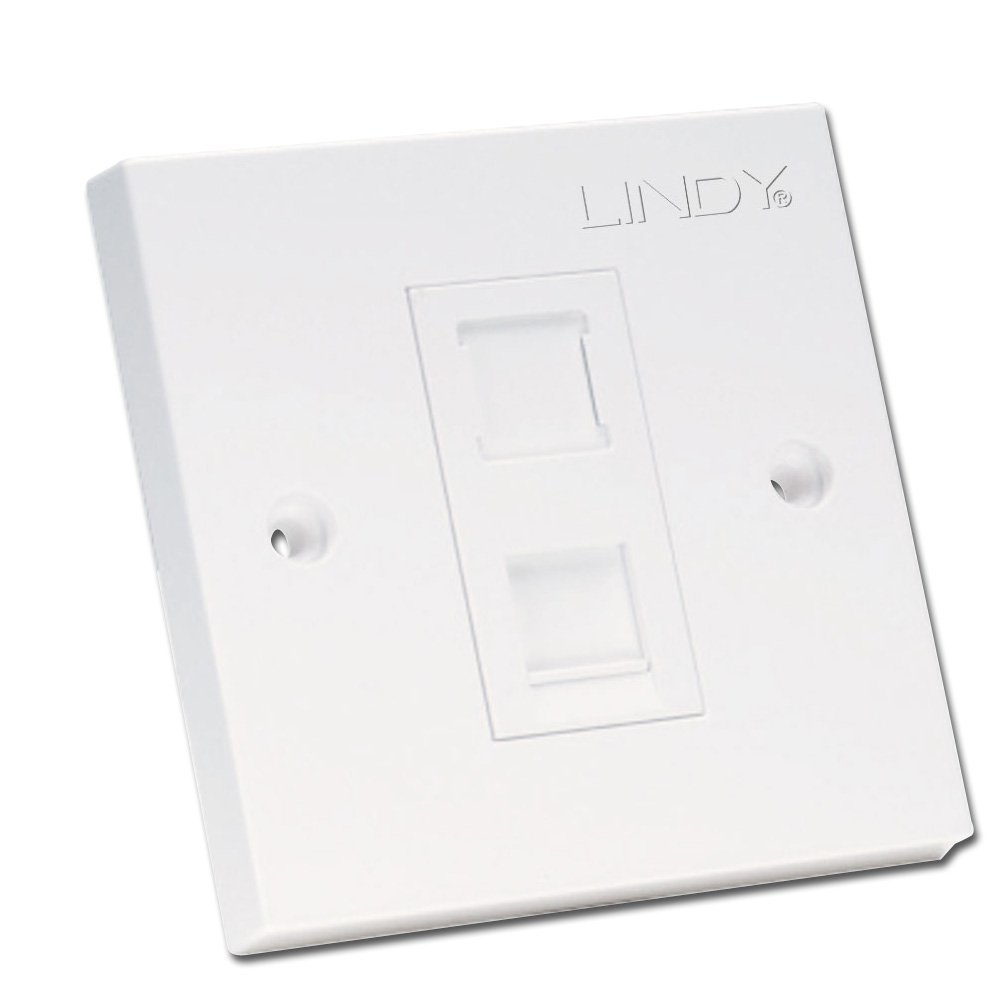 Lindy CAT6 Wall Plates & Switch Covers - White