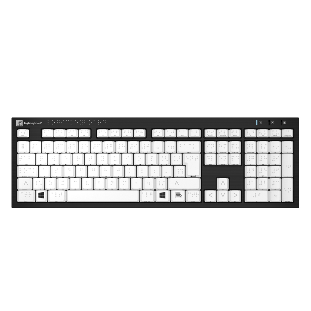 LogicKeyboard Braille - PC Nero Slim Line Keyboard