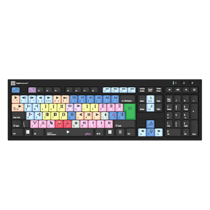 LogicKeyboard Media Composer Black Keyboard - PC