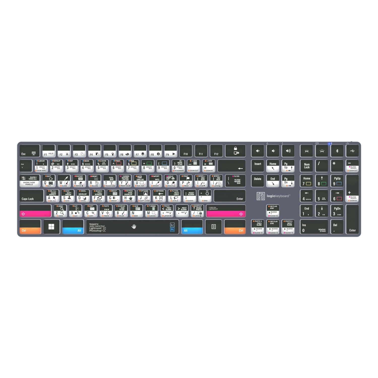 LogicKeyboard Adobe Photographer TITAN Wireless Backlit Keyboard