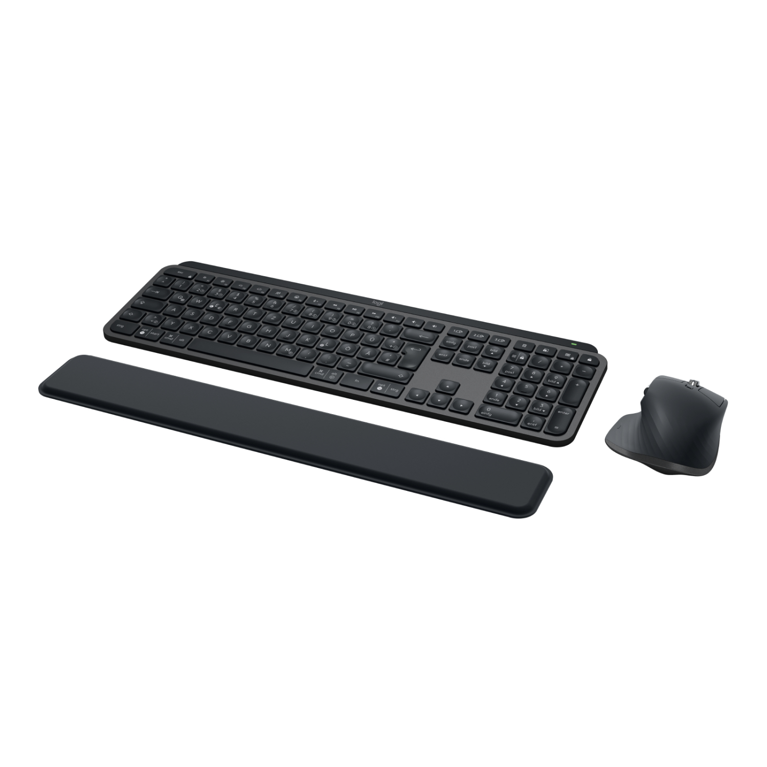 Logitech MX Keys S Combo keyboard Mouse included Office RF Wireless + Bluetooth QWERTZ German Graphite