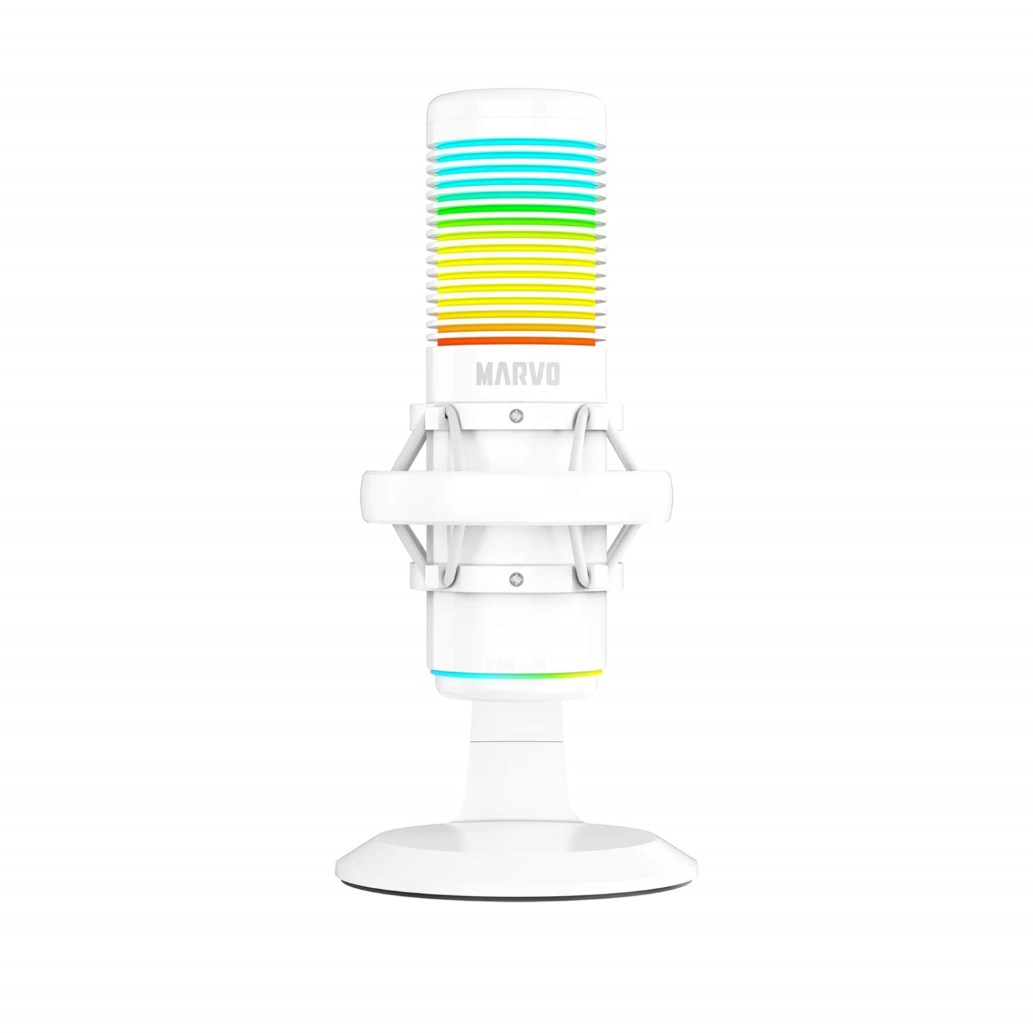 MARVO Scorpion MIC-07 Blast 60 USB RGB Noise Cancelling Wired Gaming Microphone (White)