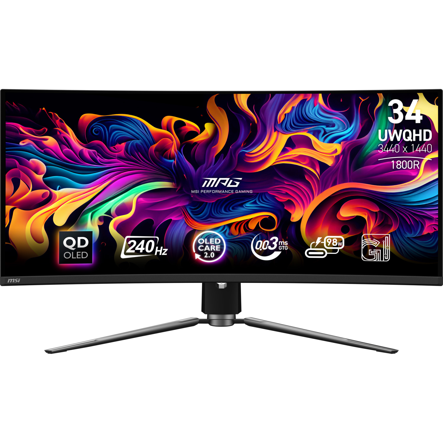 MSI 341CQPX Computer Monitors - 34 Inches - Black