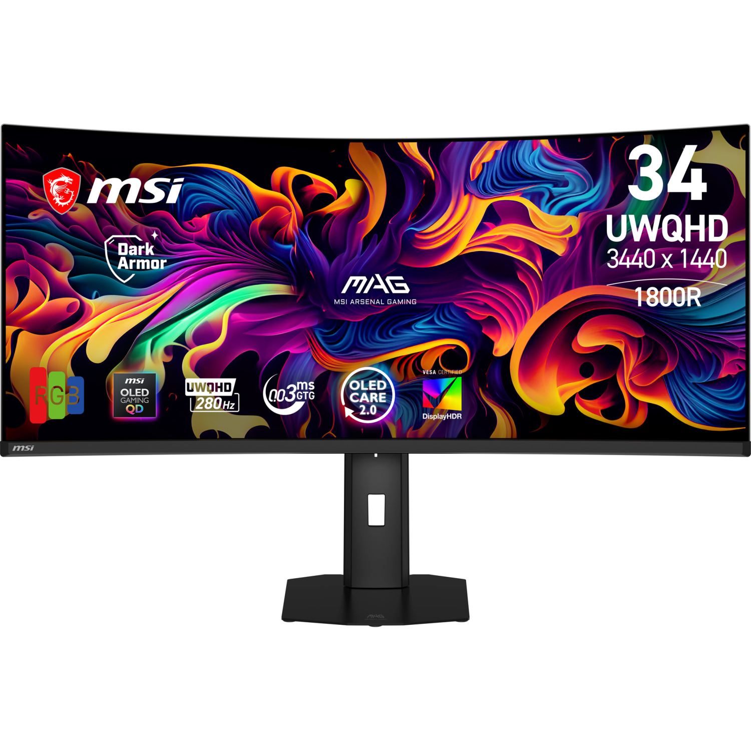 MSI 341CQP Computer Monitors - 34 Inches - Black
