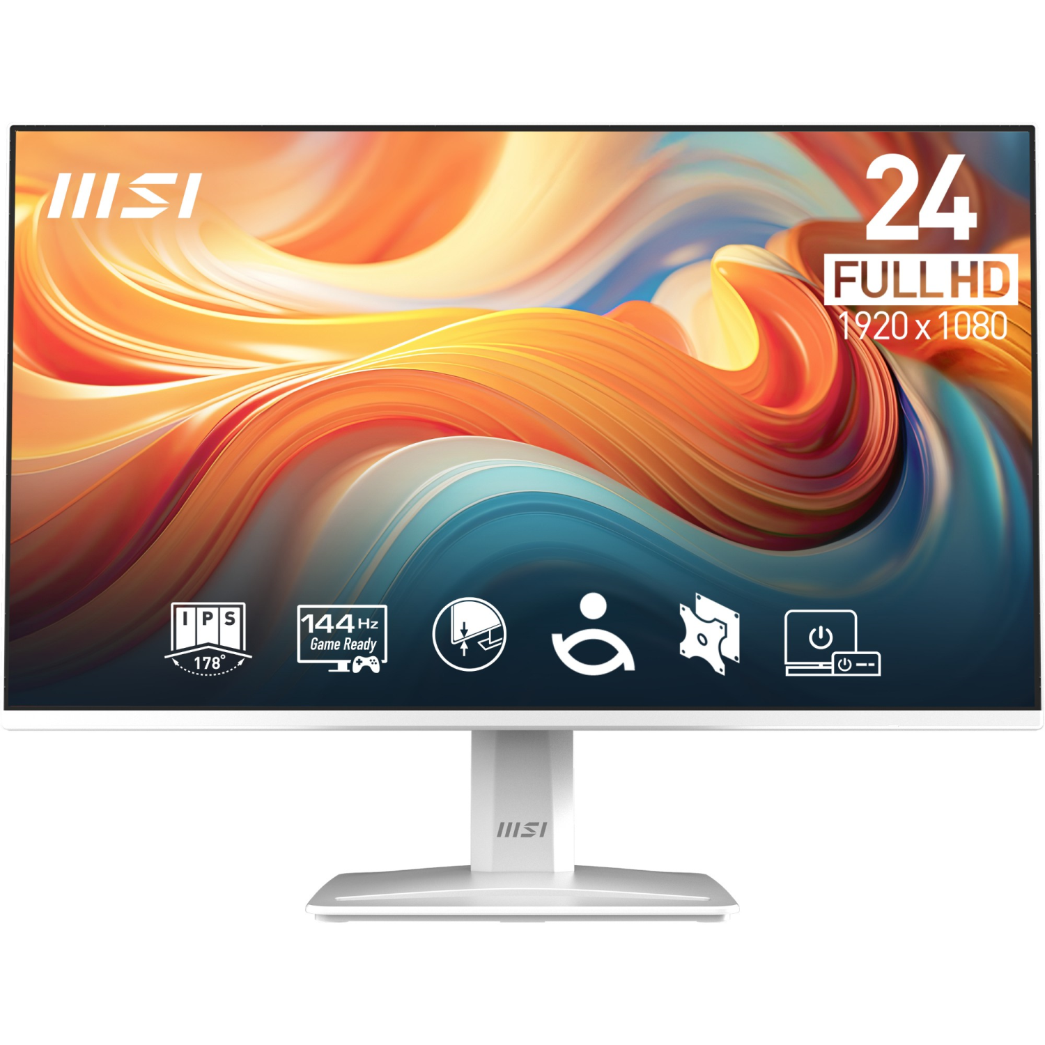 MSI MP243W Computer Monitors - 23.8 Inches - White