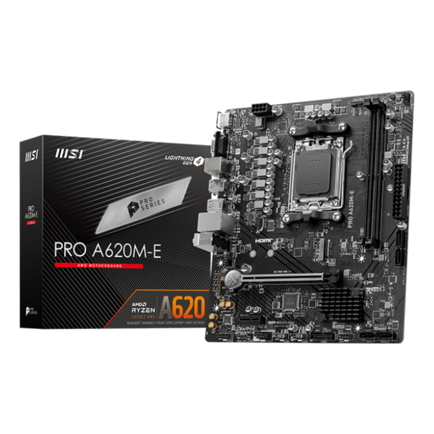 MSI A620M-E Motherboards - Black
