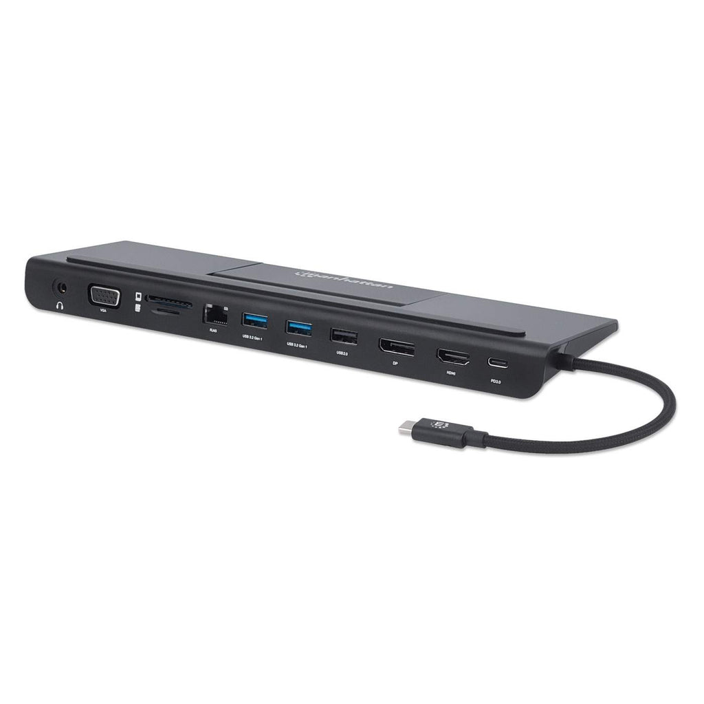 Manhattan 100W Laptop Docks & Port Replicators - Black
