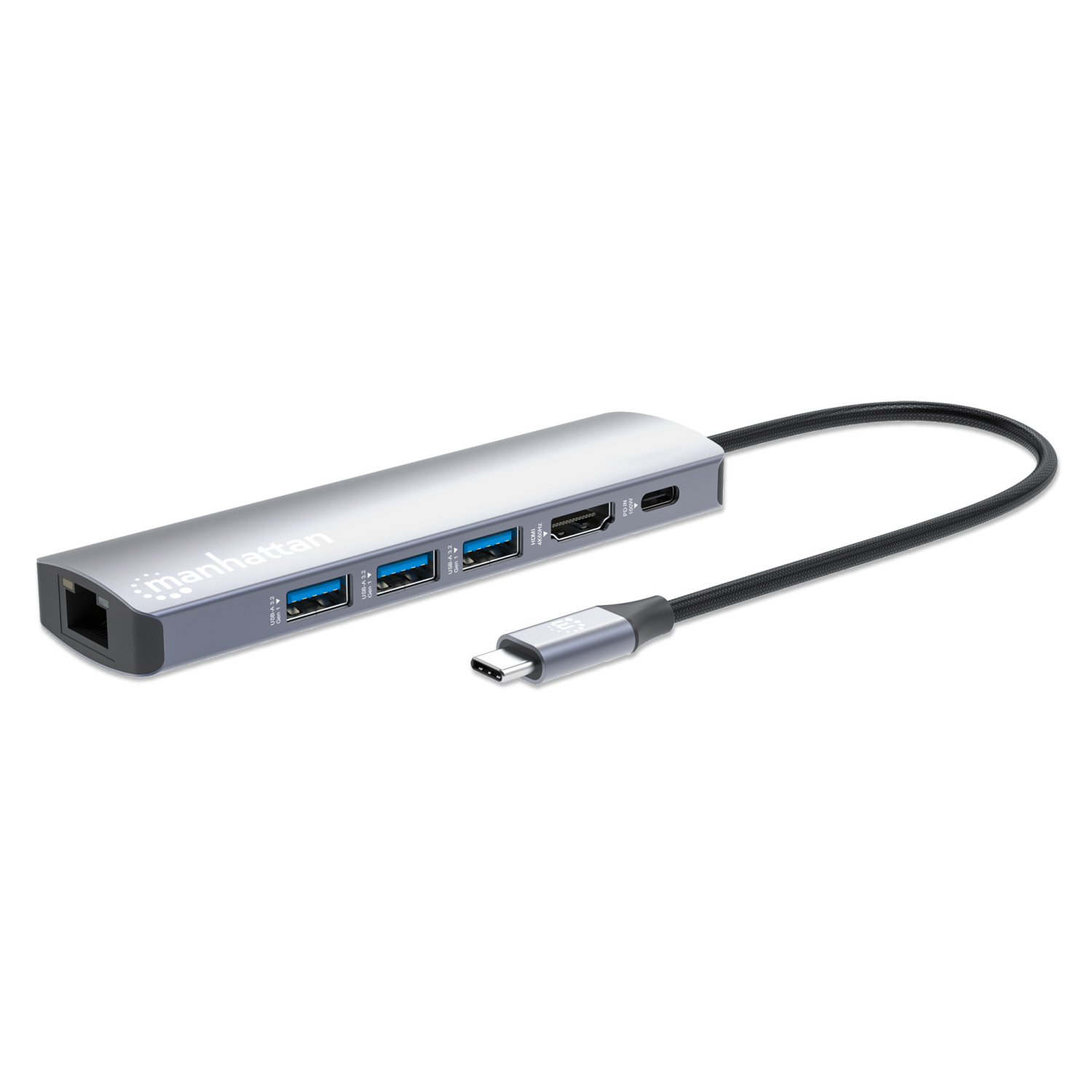 Manhattan 100W Laptop Docks & Port Replicators - Silver