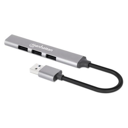 Manhattan 4-Port Interface Hubs - Grey